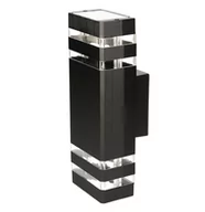 Lampy ogrodowe - Lampa elewacyjna RIOS kinkiet dwukierunkowy 2xE27 prostokąt kolor czarny MK MEGAKABEL - miniaturka - grafika 1