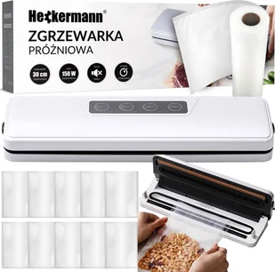 Triton Zestaw Zgrzewarka próżniowa Heckermann GM-77 Biała + Folia 15x600cm - Zgrzewarki do folii i pakowarki próżniowe - miniaturka - grafika 1