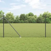 Ogrodzenia - Lumarko Ogrodzenie spawane z 13 kolcami gruntowymi Szare 1.2x50 m Stal - miniaturka - grafika 1