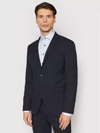 Marynarki męskie - Selected Homme Marynarka Mylologan 16051230 Granatowy Slim Fit - miniaturka - grafika 1