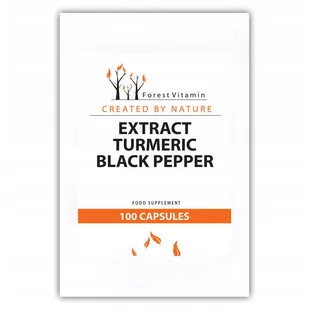 Forest Vitamin Extract Turmeric Black Pepper 100Caps - Aminokwasy - miniaturka - grafika 1