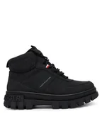 Buty dla chłopców - Tommy Hilfiger Trzewiki T3X5-34129-1696999 D Czarny - miniaturka - grafika 1