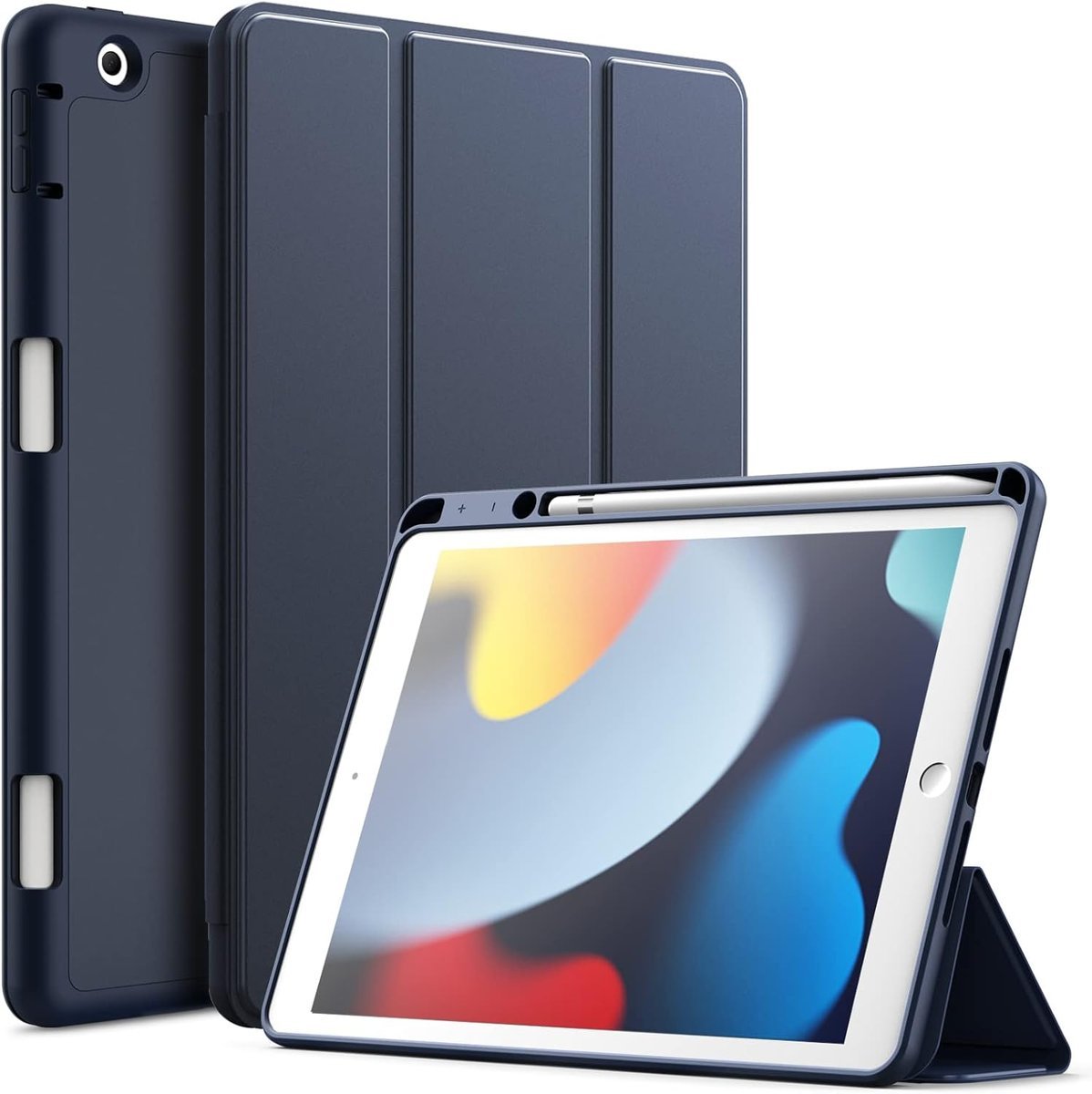 JETech Etui dla iPad 10,2 Cala Model 2021/2020/2019 (9./8./7. Generacji) z Uchwytem na Długopis, Szczupły Pokrowiec na Tablet z Miękki Tył z TPU, Au..