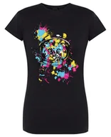 Koszulki i topy damskie - T-Shirt kolorowy nadruk Kot ASTRONAUTA r. S - miniaturka - grafika 1