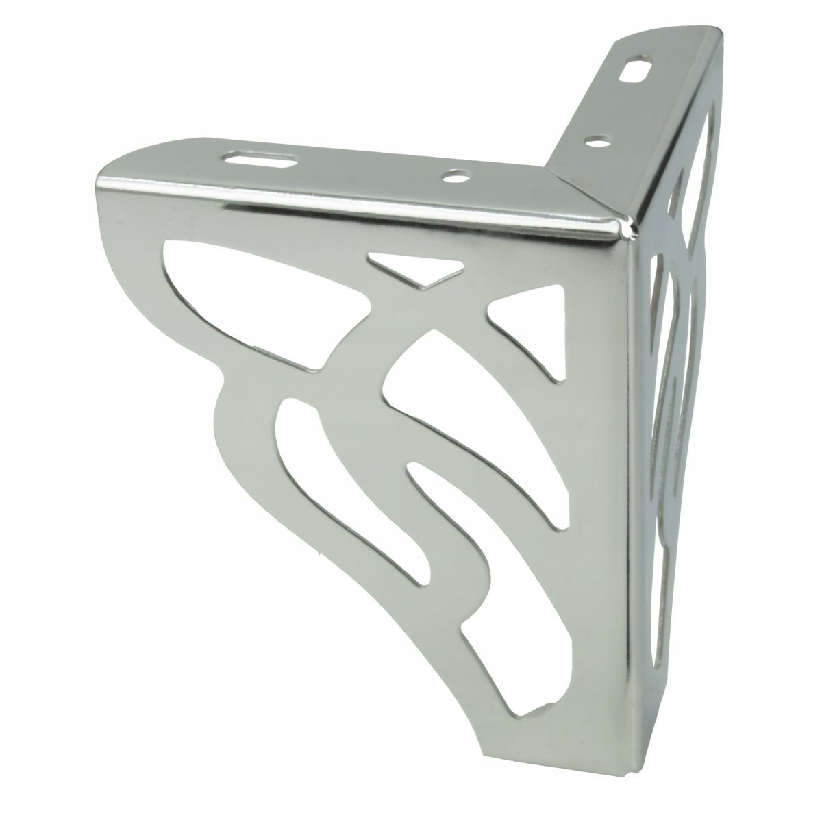 Nożka meblowa metalowa 13 cm srebrna połysk noga do mebli glamour do sofy