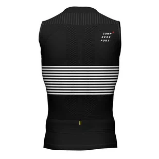COMPRESSPORT Triathlonowa koszulka kompresyjna TRI POSTURAL TANK TOP 2020 czarna - Koszulki sportowe męskie - miniaturka - grafika 7