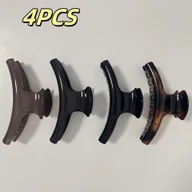 Ozdoby do włosów - TEMU 4 szt. Duże, zakrzywione spinki do włosów w kolorze ciemnobrązowym o średnicy 15 cm - Elegancki, minimalistyczny design z cekinami, wytrzymałe - miniaturka - grafika 1