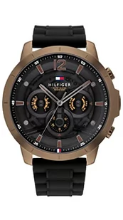 Tommy Hilfiger Zegarki męskie analogowe kwarcowe 32022051, czarny, Rozmiar uniwersalny, Pasek - Paski - miniaturka - grafika 1