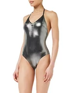 Stroje kąpielowe - Emporio Armani Swimwear Damski strój kąpielowy Emporio Armani Dot Foil Lycra One Piece, czarny, L, czarny, L - miniaturka - grafika 1