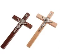 Ikony i obrazy sakralne - Krzyż Benedyktyński drewniany - miniaturka - grafika 1