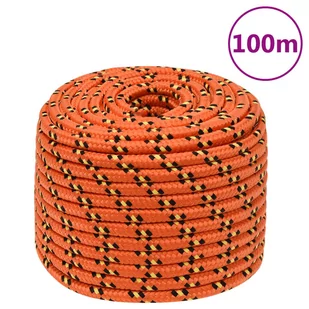 vidaXL Linka żeglarska, pomarańczowa, 14 mm, 100 m, polipropylen - Żeglarstwo - miniaturka - grafika 1