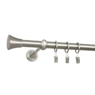 Karnisze - Karnisz pojedynczy 19 mm Tazza 160 cm srebrny Bojanek - miniaturka - grafika 1