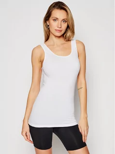 Koszulki i topy damskie - Triumph Top Katia Basics 10181826 Biały Slim Fit - grafika 1