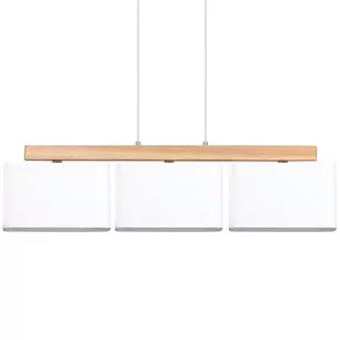 Britop Lampa wisząca Cassy trzy białe klosze tekstylne - Lampy sufitowe - miniaturka - grafika 1