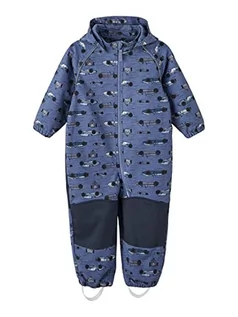 Kurtki i płaszcze dla chłopców - NAME IT Boy's NMMALFA Suit AOP FO NOOS kombinezon przeciwdeszczowy, niebieski Bijou Blue, 110, Bijou Blue, 110 - grafika 1
