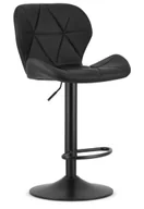 Taborety i hokery - Nowoczesny czarny hoker skórzany R5-D40 - miniaturka - grafika 1