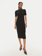 Sukienki - Calvin Klein Sukienka dzianinowa K20K207221 Czarny Slim Fit - miniaturka - grafika 1