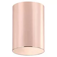 Lampy sufitowe - Orlicki Design Okrągła LAMPA sufitowa Kika Rose Gold natynkowa OPRAWA metalowa tuba różowe złoto __code-47101 - miniaturka - grafika 1