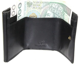 Portfelik Uniwersalny Mała Sakieweczka Skórzana El Forrest (PL) MARS III KOMIN 245 67 RFID CZARNY 10 x 8 x 2,5 [cm] - Portfele - miniaturka - grafika 4