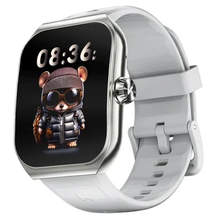 Kumi Smartwatch KU7 1.96 cala 250 mAh Srebrny - Smartwatch - miniaturka - grafika 1