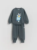 Bluzy i sweterki niemowlęce - Reserved - Bawełniany komplet Bluey - ciemnoszary - miniaturka - grafika 1