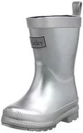 Kalosze damskie - Hatley kalosze dziewczęce z nadrukiem Wellington Rain Boots, Srebrny Shimmer 020 szary, 21 EU - miniaturka - grafika 1