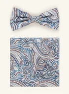 Krawaty i muchy męskie - Paul Zestaw: Mucha Z Poszetką blau - miniaturka - grafika 1