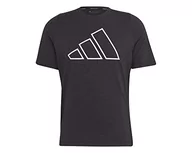 Koszulki męskie - adidas Męski t-shirt, 3 bary, czarny, S, czarny, S - miniaturka - grafika 1