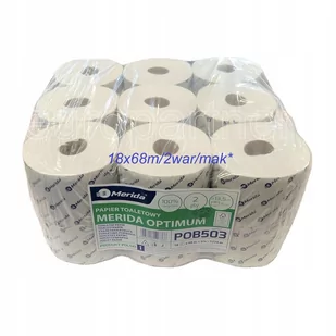 Merida Papier Toaletowy Biały 68m 18 Rolek POB503 - Papier toaletowy - miniaturka - grafika 1