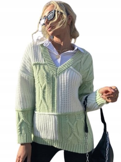 SHEIN DAMSKI SWETER Z DŁUGIM RĘKAWEM S VUV