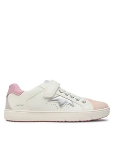 Geox Sneakersy J Silenex Girl J35DWA08554C0674 D Biały - Buty dla dziewczynek - miniaturka - grafika 1