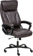 Fotele i krzesła biurowe - Beliani Fotel biurowy PROUD Ekoskóra Ciemnobrązowy - miniaturka - grafika 1