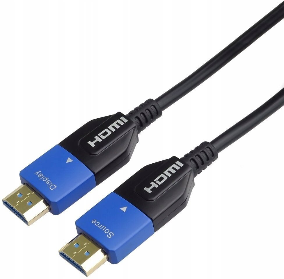 Kabel PremiumCord Ultra High Speed HDMI 2.1 optyczny kabel 8K@60Hz 4K@120Hz 30m złocony KPHDM21M30