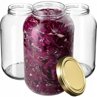 Pojemniki kuchenne - Szklany słój Brest 4L 100mm + wieczko złote 4 szt. - miniaturka - grafika 1
