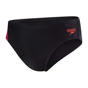 Speedo męskie ułożenie 7 cm majtki Black/Chroma Blue/Lava Red 36 - Kąpielówki męskie - miniaturka - grafika 1