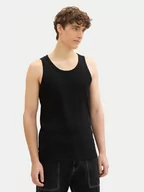 Koszulki męskie - Tom Tailor Denim Tank top 1042035 Czarny Regular Fit - miniaturka - grafika 1