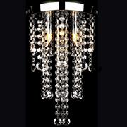 Lampy sufitowe - Vida Lampa sufitowa z kryształami biała metalowa V-241382 - miniaturka - grafika 1