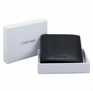 Portfele - Calvin Klein portfel skórzany męski czarny skóra bilon K50K505705 - miniaturka - grafika 1