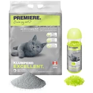 Żwirek dla kotów - PREMIERE Excellent Żwirek zbrylający o zapachu trawy cytrynowej 12 kg z dezodorantem - miniaturka - grafika 1