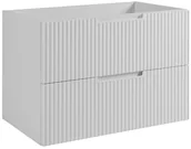 Szafki łazienkowe - Szafka łazienkowa VENA 80 cm biała ryflowany front frezowany uchwyt - miniaturka - grafika 1