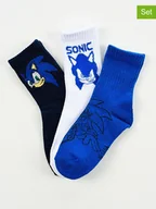 Skarpetki damskie - Sonic Skarpety (3 pary) "Sonic Modern" w kolorze białym, niebieskim i granatowym - miniaturka - grafika 1