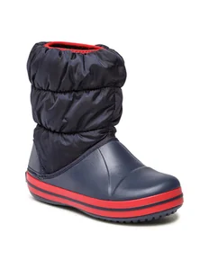 Crocs Śniegowce Winter Puff Boot K 14613-435 Granatowy - Buty dla chłopców - miniaturka - grafika 1