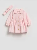 Komplety dla niemowląt - Reserved - Sukienka z opaską - pastelowy róż - miniaturka - grafika 1