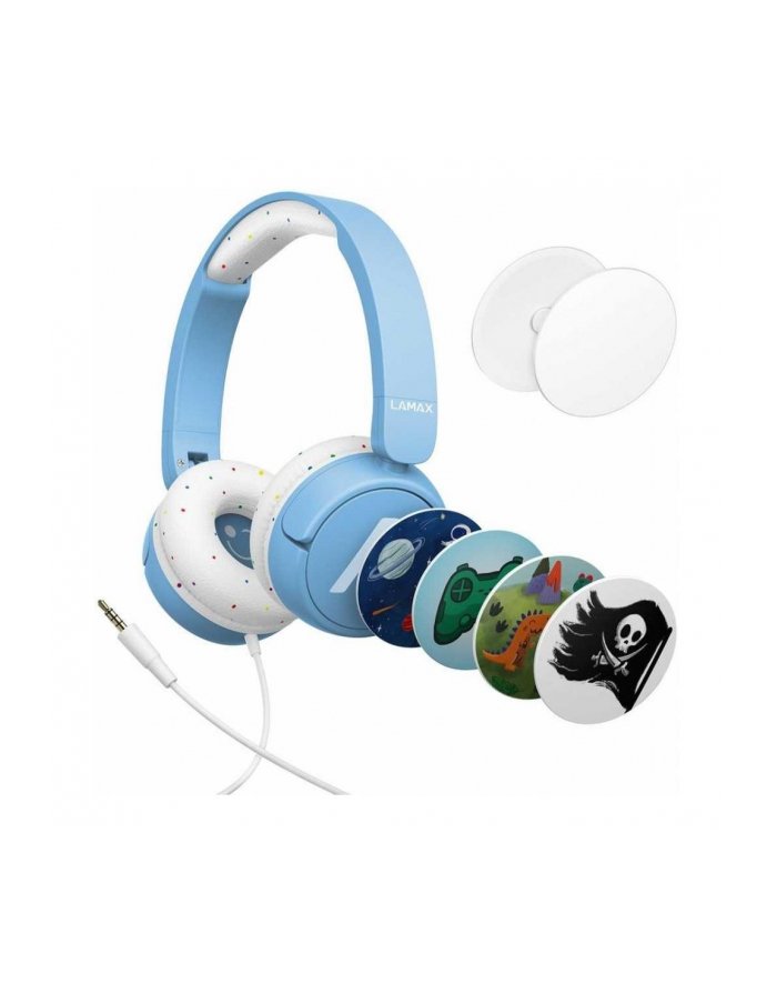 Słuchawki przewodowe LAMAX SoundKid1 Blue 3,5mm BeatBass® LXOHMSOKI01LA