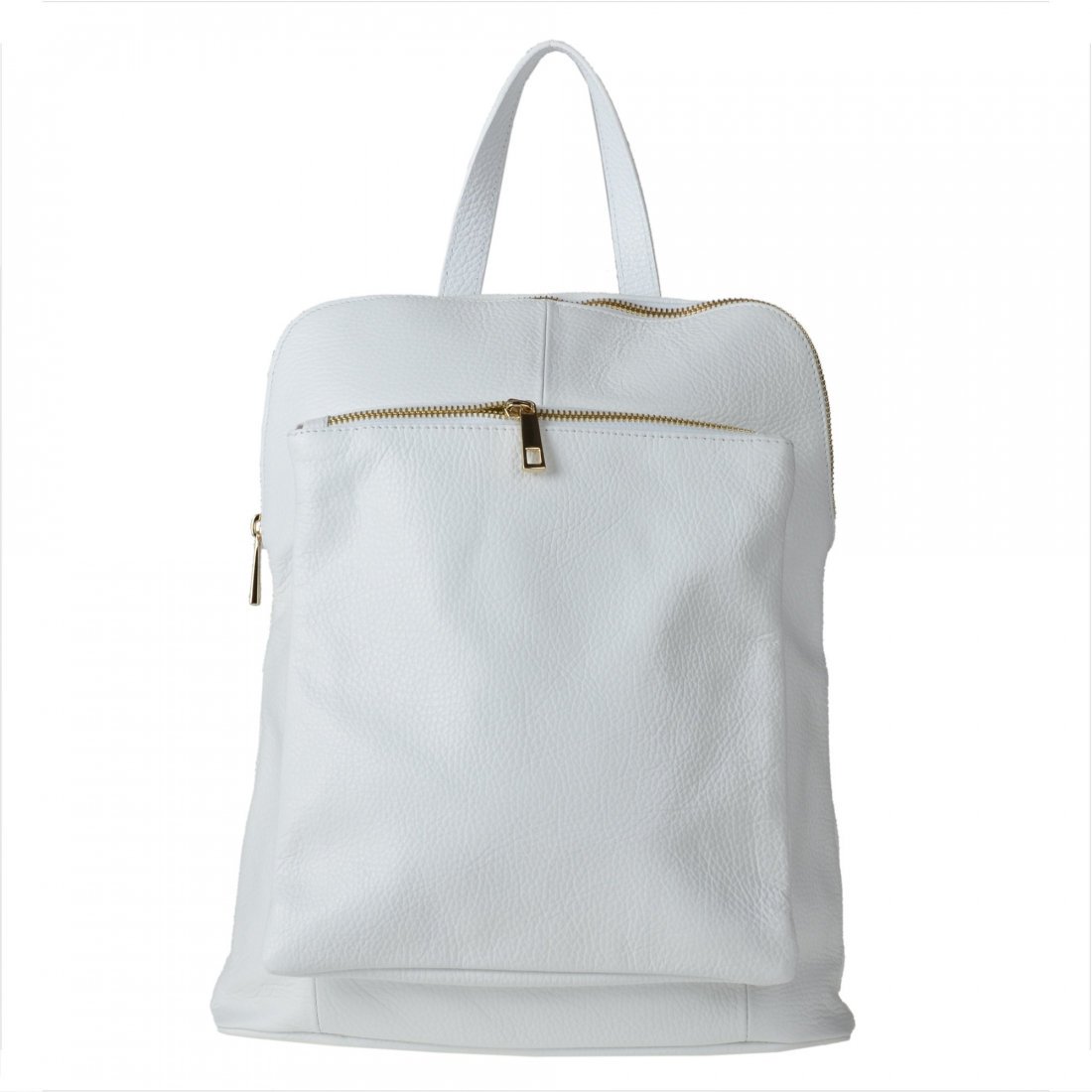 Plecak skórzany biały A4 lekki