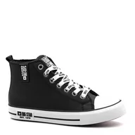 Trampki damskie - Czarne ocieplone trampki BIG STAR BSKK274598 - Neścior - miniaturka - grafika 1