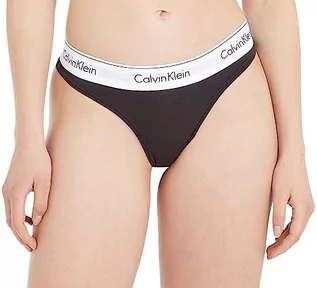 Majtki damskie - Calvin Klein panie MODERN COTTON Stringi, Czarny L - grafika 1