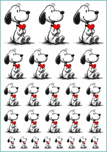 Tatuaże tymczasowe, zmywalne, pies trzymający serce,  format arkusz A4 - Zabawki kreatywne - miniaturka - grafika 1