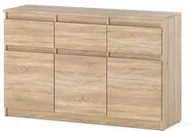 Komody - Komoda Nowoczesna 120cm Z 3 Szufladami 120cm Młodzieżowa Sonoma Dąb Wotan - miniaturka - grafika 1