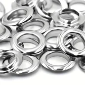 Rękodzieło - TEMU Zestaw 10 Dużych Srebrnych Oczek z Klamrą Wykonanych z Mosiądzu, 20mm, Pasujących do Butów i Kapeluszy DIY ze Skóry Ekologicznej - miniaturka - grafika 1